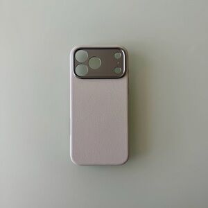 White Textured iPhone 17 Pro Max Case with Raised Lens Protector